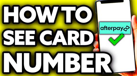 afterpay card number|HOW TO SEE YOUR AFTERPAY CARD NUMBER 2024! (FULL。